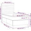Box spring postel s matrací 90x190 cm samet [3143058] (Barva Tmavě zelená)
