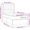 Box spring postel s matrací 90x190 cm textil [3128645] (Barva Světle šedá)