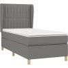 Box spring postel s matrací 90x190 cm textil [3128645] (Barva Světle šedá)