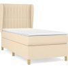 Box spring postel s matrací 90x190 cm textil [3128645] (Barva Světle šedá)