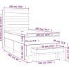 Box spring postel s matrací 100x200 cm samet [3137891] (Barva Tmavě moddrá)