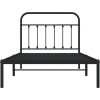 Kovový rám postele s čelem 107 x 203 cm [352574] (Barva Černá)