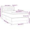 Box spring postel s matrací 90x200 cm samet [3131121] (Barva Tmavě moddrá)