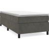 Box spring postel s matrací 90x200 cm samet [3144658] (Barva Tmavě šedá)