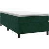 Box spring postel s matrací 90x200 cm samet [3144658] (Barva Tmavě šedá)
