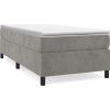 Box spring postel s matrací 90x200 cm samet [3144658] (Barva Tmavě šedá)