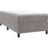 Box spring postel s matrací 90x200 cm samet [3144658] (Barva Tmavě šedá)