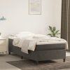 Box spring postel s matrací 90x200 cm samet [3144658] (Barva Tmavě šedá)