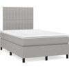 Box spring postel s matrací 120x200 cm textil [3141921] (Barva Světle šedá)