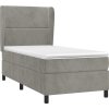 Box spring postel s matrací 90x200 cm samet [3129129] (Barva Světle šedá)