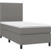 Box spring postel s matrací 100 x 200 cm textil [3141914] (Barva Tmavě šedá)