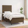 Box spring postel s matrací 100 x 200 cm textil [3141914] (Barva Tmavě šedá)