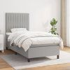 Box spring postel s matrací 100 x 200 cm textil [3141914] (Barva Tmavě šedá)