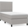 Box spring postel s matrací 100 x 200 cm textil [3141914] (Barva Tmavě šedá)
