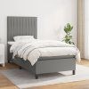 Box spring postel s matrací 100 x 200 cm textil [3141914] (Barva Tmavě šedá)