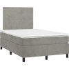 Box spring postel s matrací a LED 120x200 cm samet [3135998] (Barva Růžová)