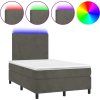 Box spring postel s matrací a LED 120x200 cm samet [3135998] (Barva Růžová)