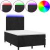 Box spring postel s matrací a LED 120x200 cm samet [3135998] (Barva Růžová)