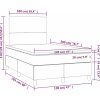 Box spring postel s matrací a LED 120x200 cm samet [3135998] (Barva Růžová)
