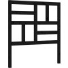Rám postele s čelem 90 x 200 cm masivní dřevo [3193065] (Barva Černá)