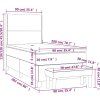 Box spring postel s matrací 90x200 cm samet [3137765] (Barva Tmavě moddrá)