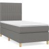 Box spring postel s matrací 100 x 200 cm textil [3142478] (Barva Krémová)
