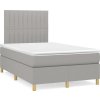 Box spring postel s matrací 120x200 cm textil [3142486] (Barva Krémová)