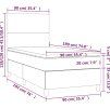 Box spring postel s matrací a LED 90x190 cm samet [3135979] (Barva Tmavě moddrá)