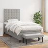 Box spring postel s matrací 90x200 cm textil [3136886] (Barva Tmavě šedá)