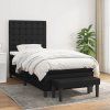 Box spring postel s matrací 90x200 cm textil [3136886] (Barva Tmavě šedá)