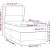 Box spring postel s matrací 80x200 cm textil [3128323] (Barva Modrá)