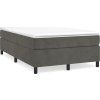 Box spring postel s matrací 120 x 200 cm samet [3144670] (Barva Tmavě šedá)