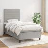 Box spring postel s matrací 80 x 200 cm textil [3141814] (Barva Krémová)