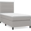 Box spring postel s matrací 80 x 200 cm textil [3141814] (Barva Krémová)