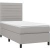 Box spring postel s matrací 80 x 200 cm textil [3141814] (Barva Krémová)