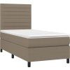 Box spring postel s matrací 80 x 200 cm textil [3141814] (Barva Krémová)