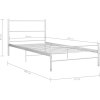 Rám postele kov 90 x 200 cm [284692] (Barva Bílá)