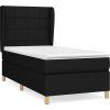 Box spring postel s matrací 90x200 cm textil [3128499] (Barva Modrá)