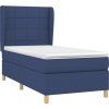 Box spring postel s matrací 90x200 cm textil [3128499] (Barva Modrá)
