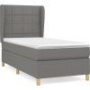 Box spring postel s matrací 90x200 cm textil [3128499] (Barva Modrá)