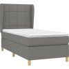 Box spring postel s matrací 90x200 cm textil [3128499] (Barva Modrá)
