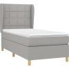 Box spring postel s matrací 90x200 cm textil [3128499] (Barva Modrá)