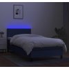 Box spring postel s matrací a LED 80 x 200 cm textil [3132955] (Barva Modrá)