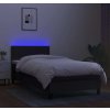 Box spring postel s matrací a LED 80 x 200 cm textil [3132955] (Barva Modrá)