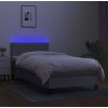 Box spring postel s matrací a LED 80 x 200 cm textil [3132955] (Barva Modrá)