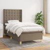 Box spring postel s matrací 100 x 200 cm textil [3132291] (Barva Černá)