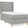 Box spring postel s matrací 100 x 200 cm textil [3132291] (Barva Černá)