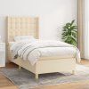 Box spring postel s matrací 100 x 200 cm textil [3132291] (Barva Černá)