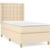 Box spring postel s matrací 100 x 200 cm textil [3132291] (Barva Černá)