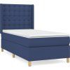 Box spring postel s matrací 100 x 200 cm textil [3132291] (Barva Černá)